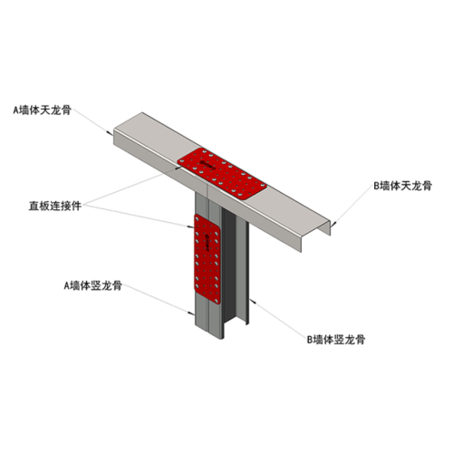 Steel Structure Connection Parts CFS Building Material Straight Plate Connect Parts Manufactory